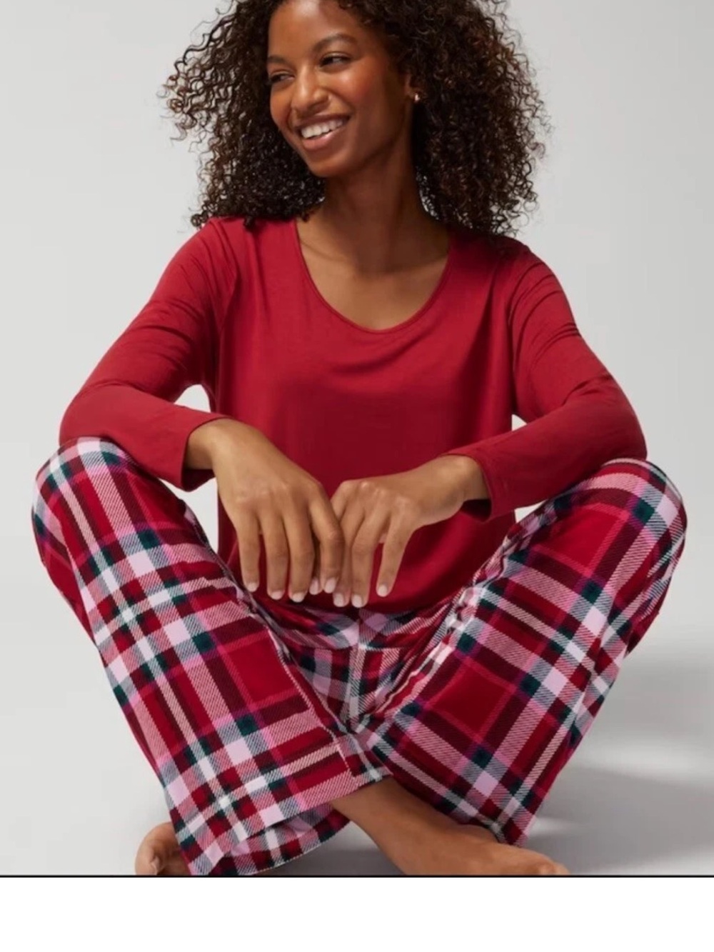 Soma Cool Nights Tartan Plaid Pajama Bottoms